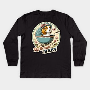 Beagle Baby Kids Long Sleeve T-Shirt